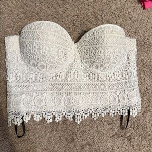 Forever 21 Cream Lace Bandeau
